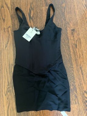 Reformation Black Mini Tank Dress